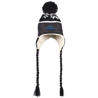223825 Hat with Ear Flaps and Braids